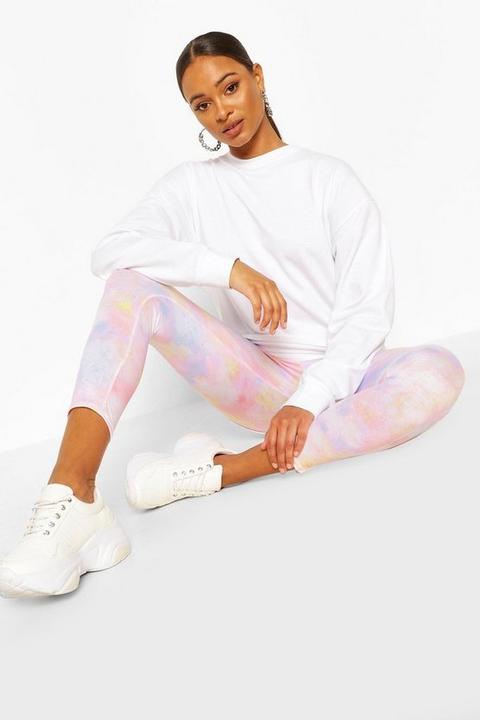 Legging Tie-dye Pastel - Orange Pêche - 36, Orange Pêche