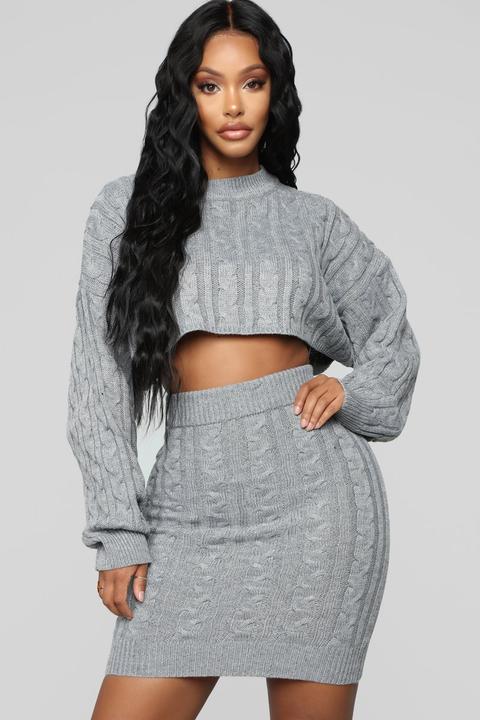Santee Sweater Set - Heather Grey