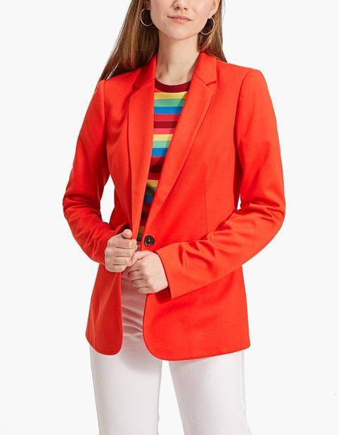 Blazer In Maglia Rosso Vivo