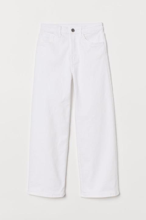 Comfort Stretch Wide Fit Jeans - Blanco