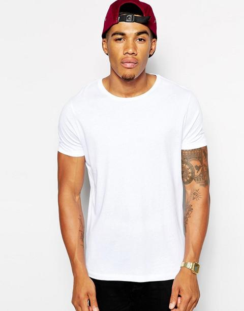 Asos Design T-shirt With Crew Neck In White