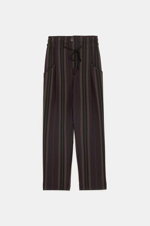 Pantaloni Stampa A Righe