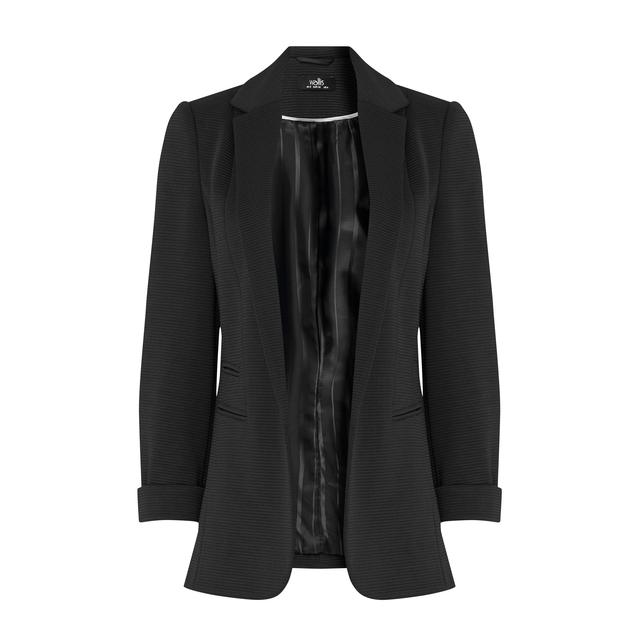 wallis black ribbed blazer