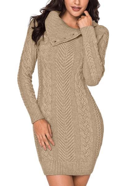 cowl neck sweatshirt dress