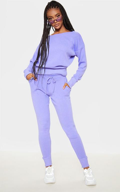 Lilac Knitted Lounge Set, Purple