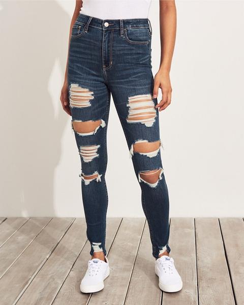 high rise super skinny jeans hollister