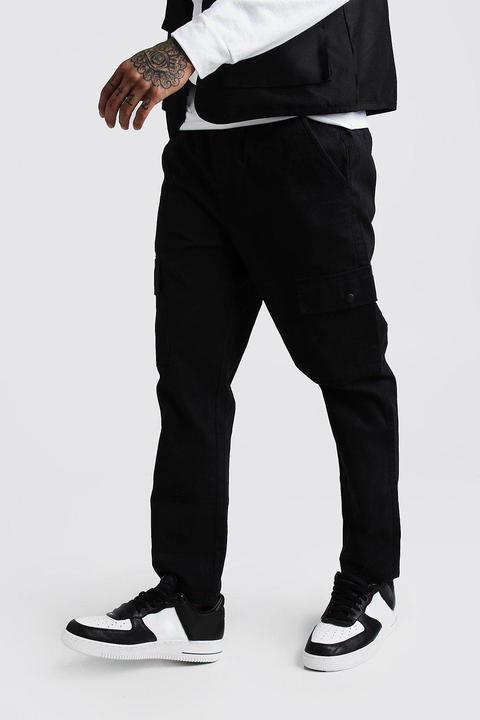 mens black twill pants