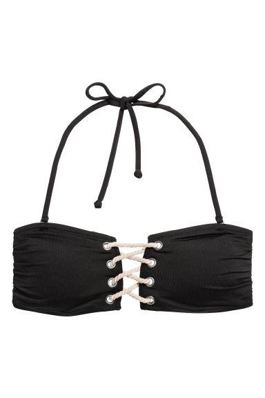 H & M - Top Bandeau De Bikini - Negro