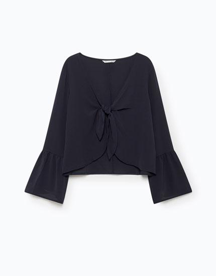 Blusa Lazo Manga Campana