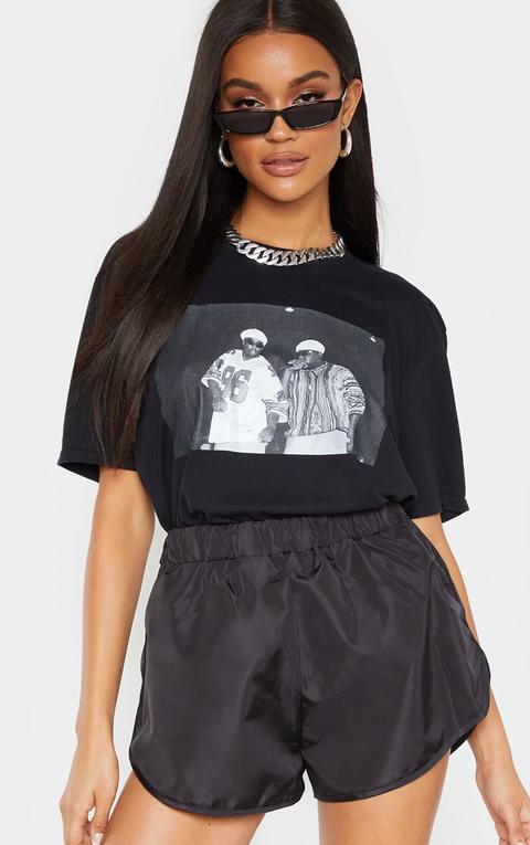 Black Biggie 96 Print Oversized T Shirt