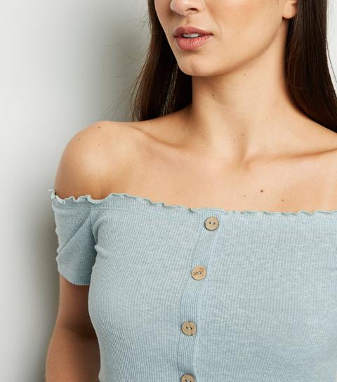 mint green bardot top