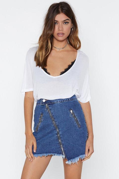 On The Down-low Denim Skirt