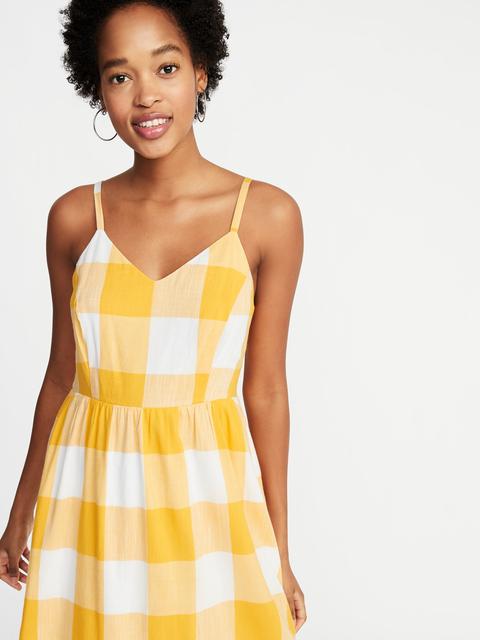 Old navy yellow gingham cheap dress