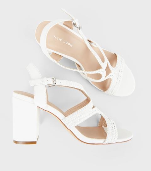 new look white strappy sandals