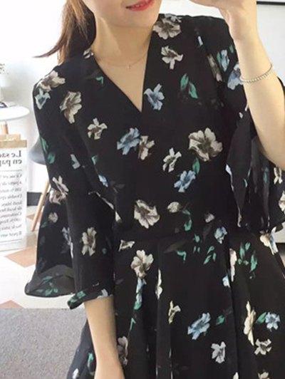 Floral Print Flutter Dress
