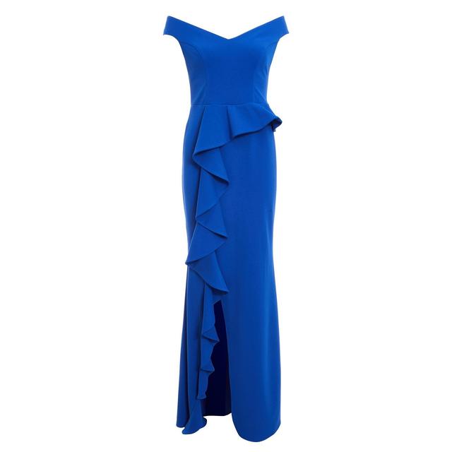 royal blue frill dress