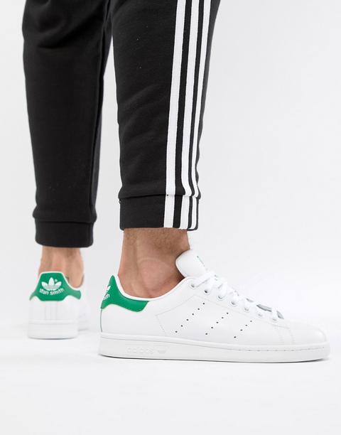 Adidas Originals - Stan Smith - Sneakers Di Pelle Bianche E Verdi - Bianco