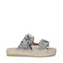 Carvela - Snake 'klever' Print Espadrille Flatform Sliders