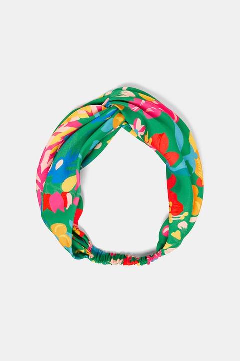 Fascia Stile Turbante Con Fiori Tropicali