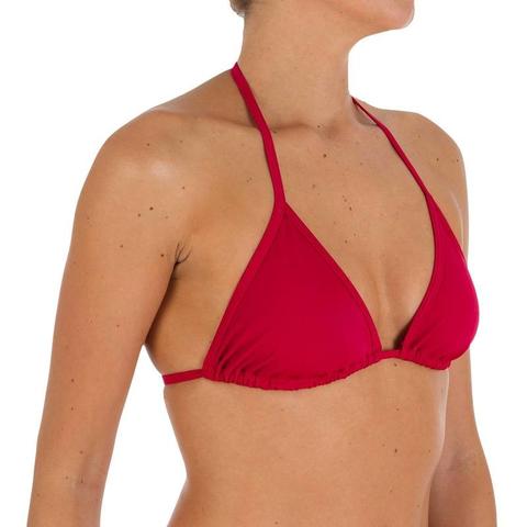 Sujetador De Bikini Mujer Con Triángulos Corredizos Mae Rojo Tribord