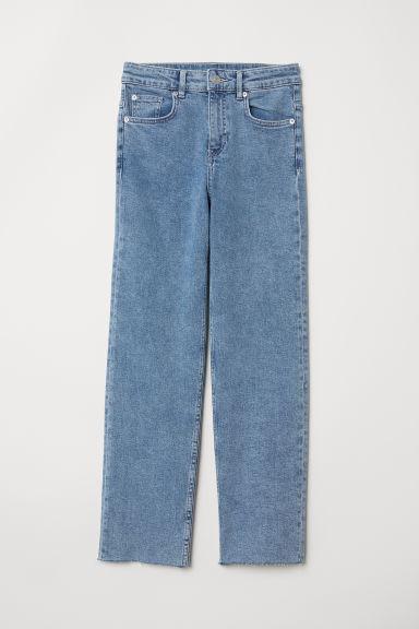 H & M - Straight High Ankle Jeans - Blu