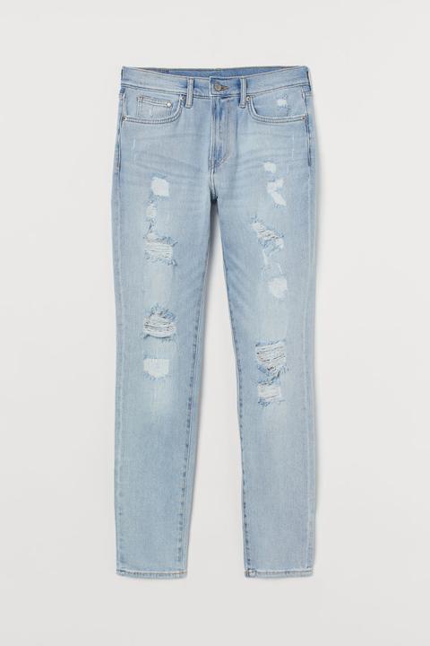 H & M - Trashed Skinny Jeans - Blu