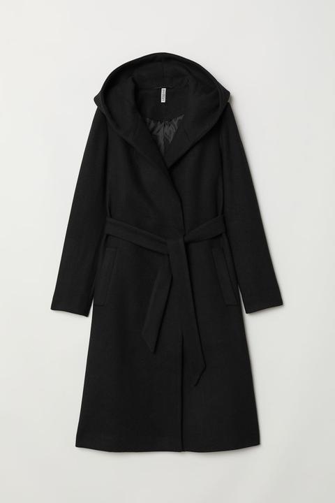 H & M - Cappotto In Misto Lana - Nero