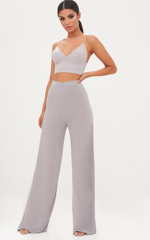 Jill Grey Slinky Palazzo Trousers