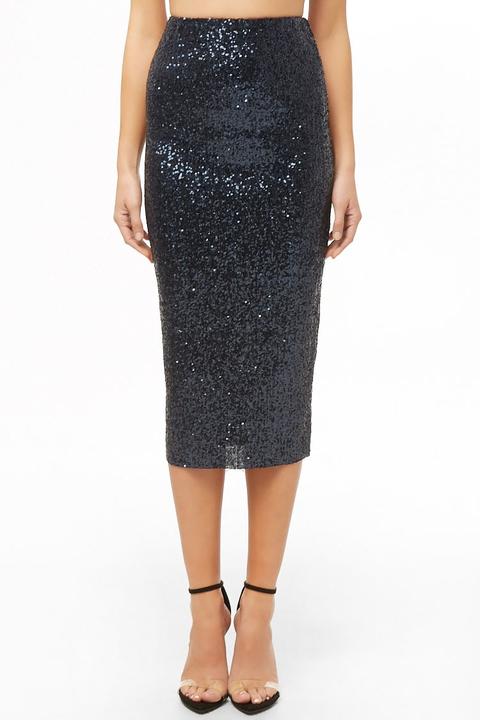 black sequin skirt forever 21