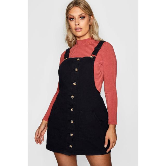 boohoo pinafore skirt