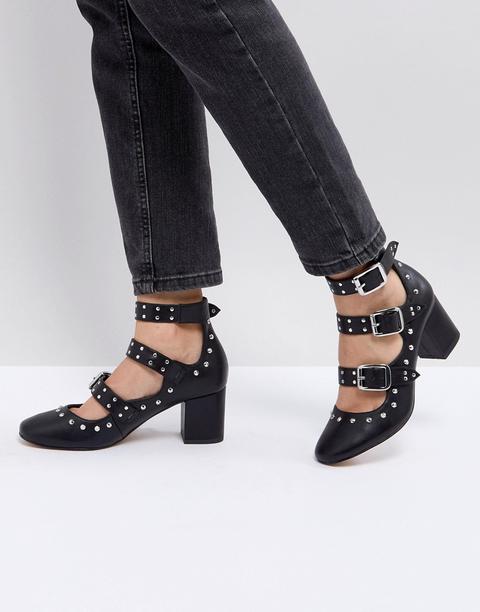 Asos Tougan - Scarpe Con Tacco Medio E Borchie - Nero