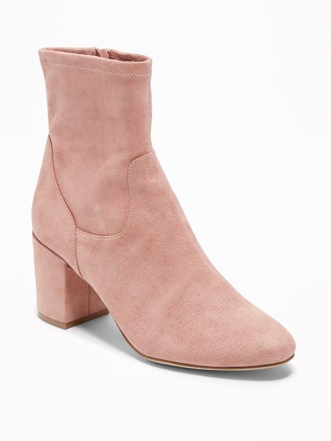 slim calf block heel boots