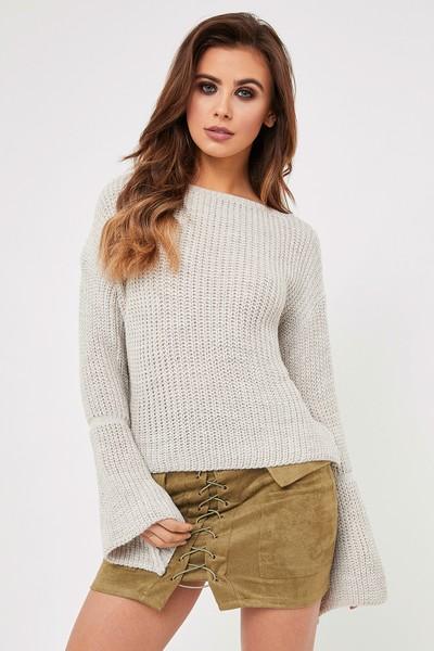 Alexis Cream Flare Sleeve Jumper