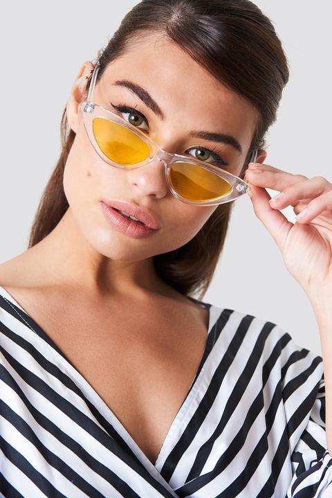 Transparent Cateye Sunglasses Yellow