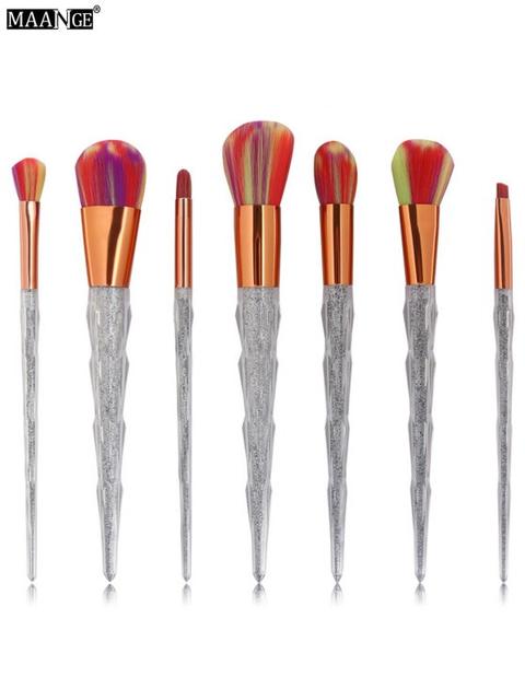 7pcs Multicolor Brush Hair Unicorn Conical Makeup Brushes Set