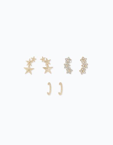 Pack Pendientes Estrellas