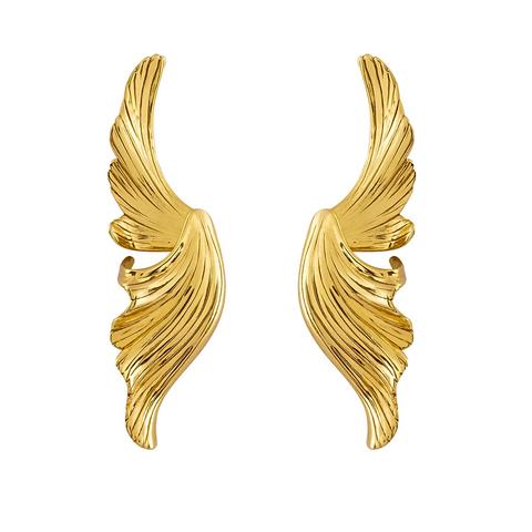 Pendientes Versátiles De Aletas En Plata/oro Amarillo. Colección Flowing Fins