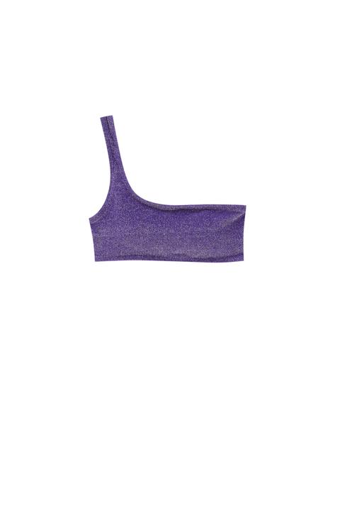 Top Bikini Asimétrico Morado