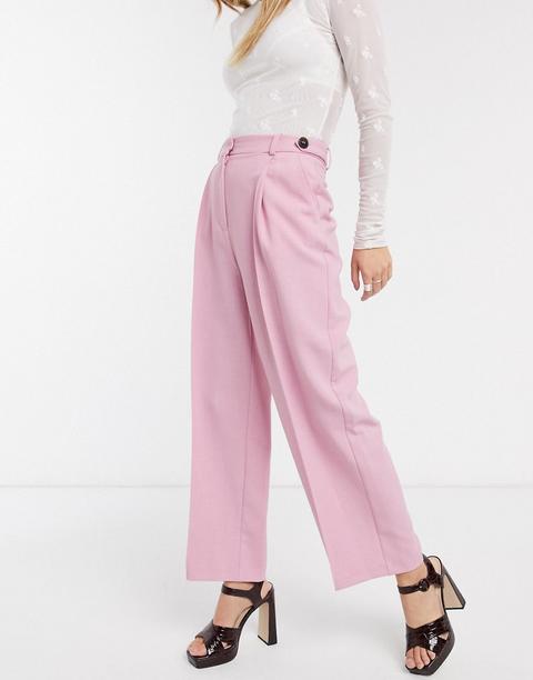 Pantalones De Sastre En Rosa De Topshop