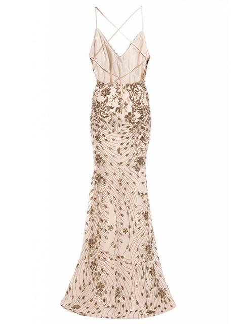 quiz champagne sequin dress