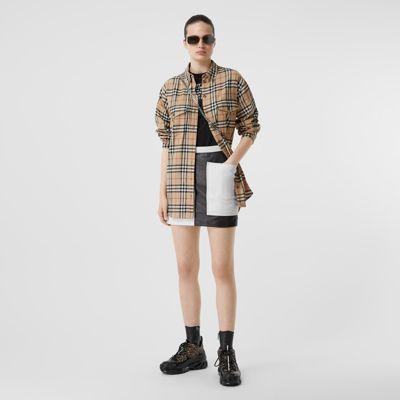 burberry vintage check oversized shirt