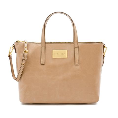 Bolso Piel Shopper Mediano Camel