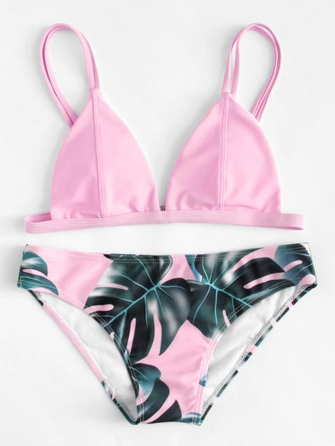 Bikini Con Stampa Palm