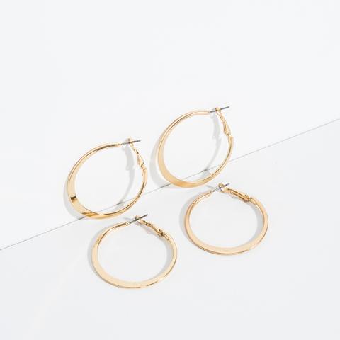 Casual Hoop Earring Set