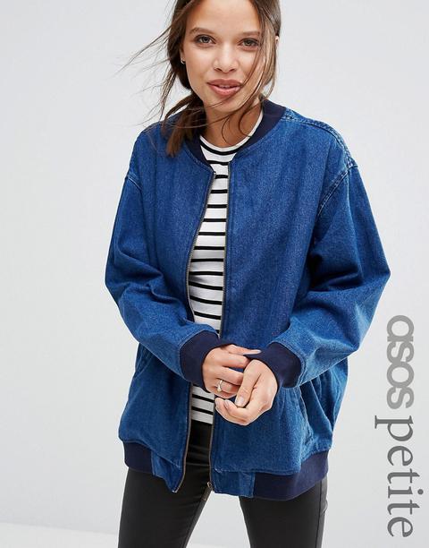 Cazadora Bomber Vaquera Extragrande De Asos Petite