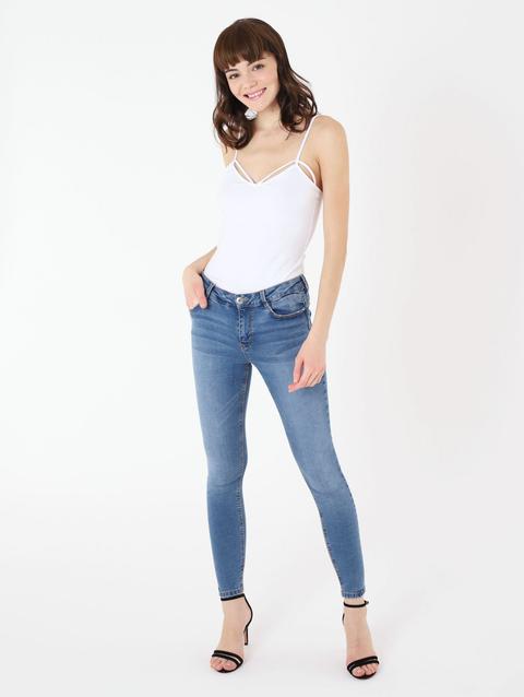 Jeans Push Up Blu Denim Medio