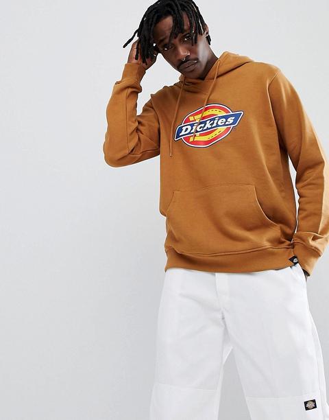 Dickies - Nevada - Felpa Marrone Con Cappuccio E Logo Grande - Marrone