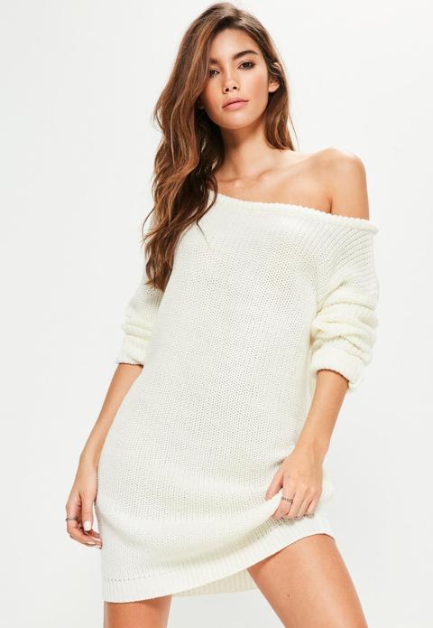 cream knitted dress