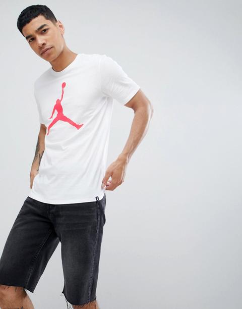 Camiseta Blanca Con Logo Grande Jumpan 908017-104 De Jordan