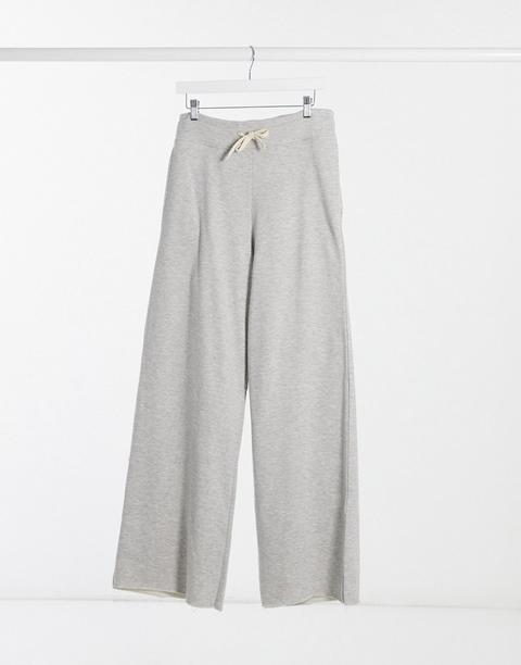 Stradivarius Wide Leg Jogger In Grey